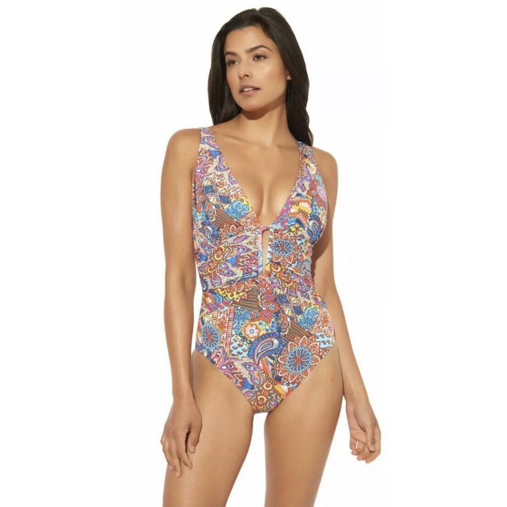 Bleu Rod Beattie Groovy Baby OTS Mio with Molded Cups Swimsuit - Women's Size 4